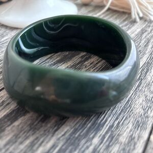 Dark Green Resin Bangle